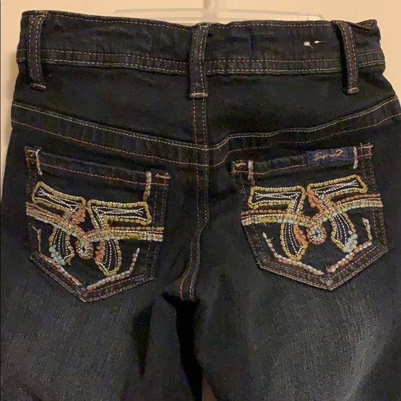 Seven 7 Dark Blue Skinny Jeans - Girl’s Size 8 - Picture 5 of 5